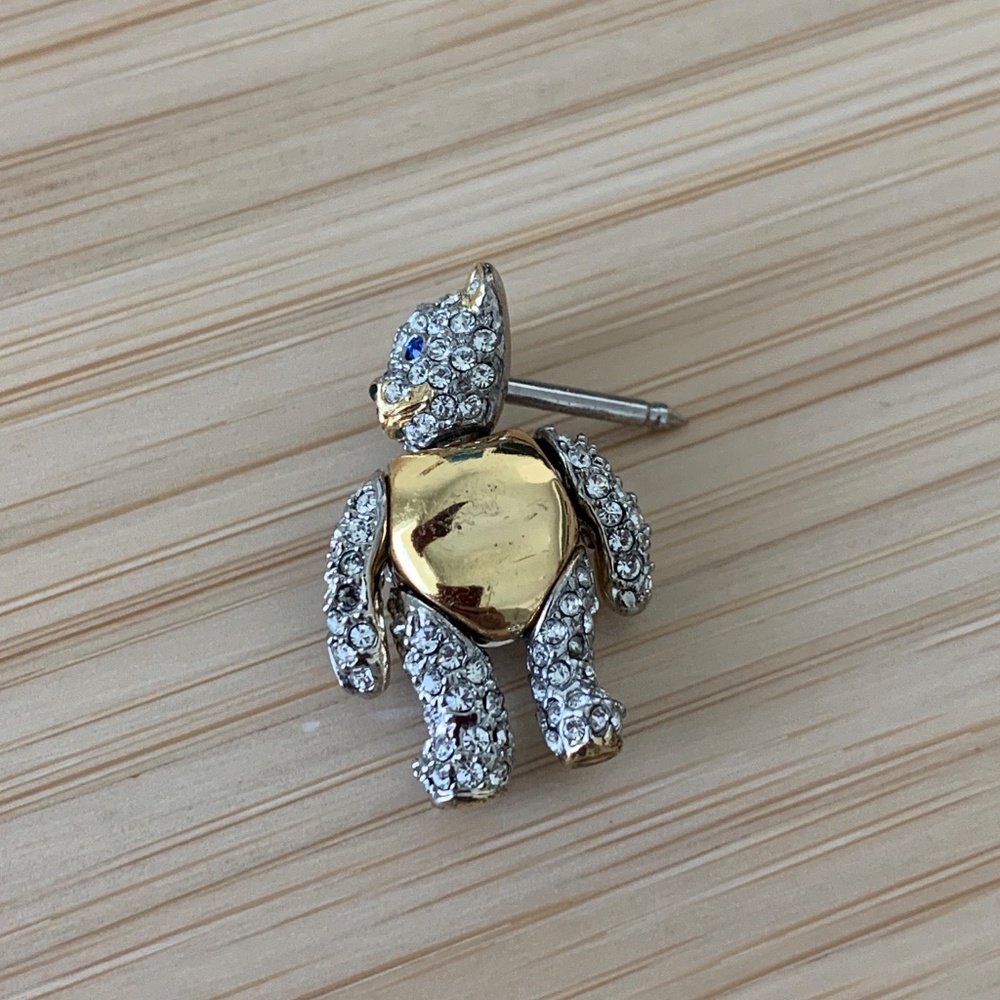 Vivienne Westwood Swarovski Covered Crystal Teddy Bear Pin or Earring - Picture 2 of 7